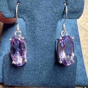Sterling Silver and Amethyst Earrings